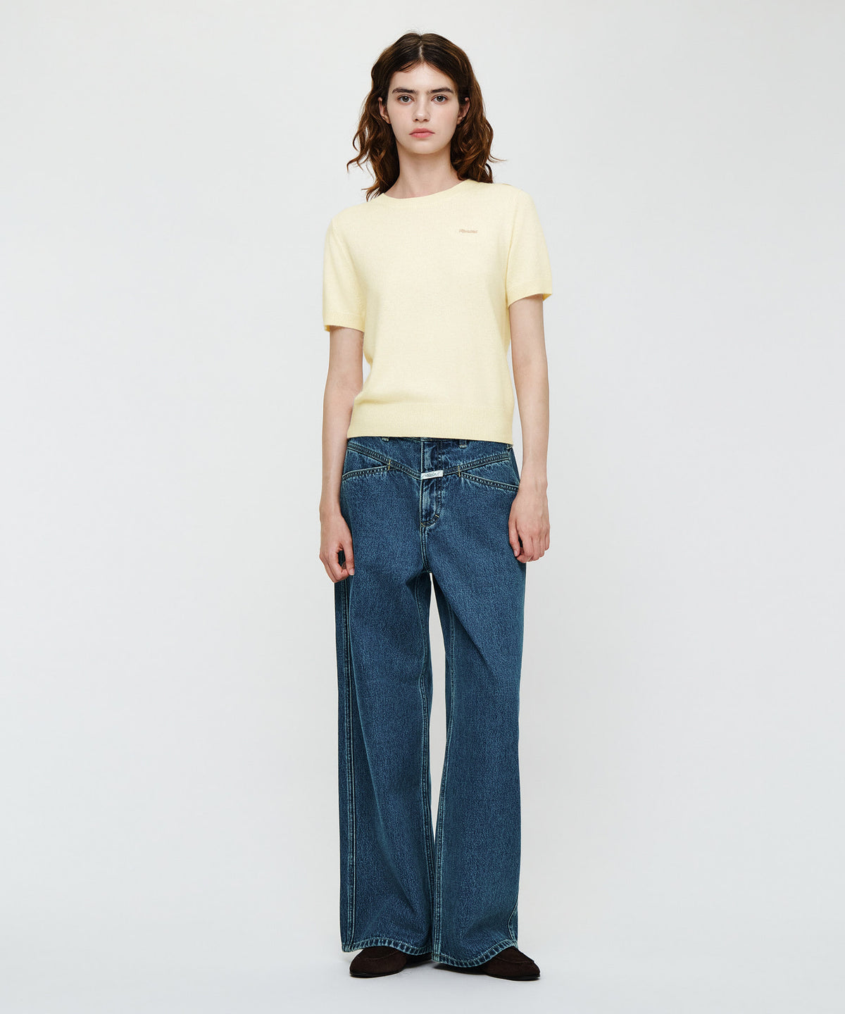 Marithe & Francois Girbaud - X-pocket Semi-wide Denim Pants (Blue) product image 4 | TRAB K-Fashion Australia