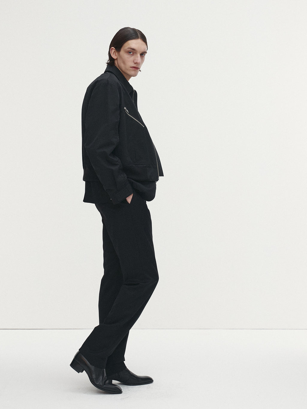Tonywack - Light Cotton Nylon Bomber Jacket (Black) product image 4 | TRAB K-Fashion Australia