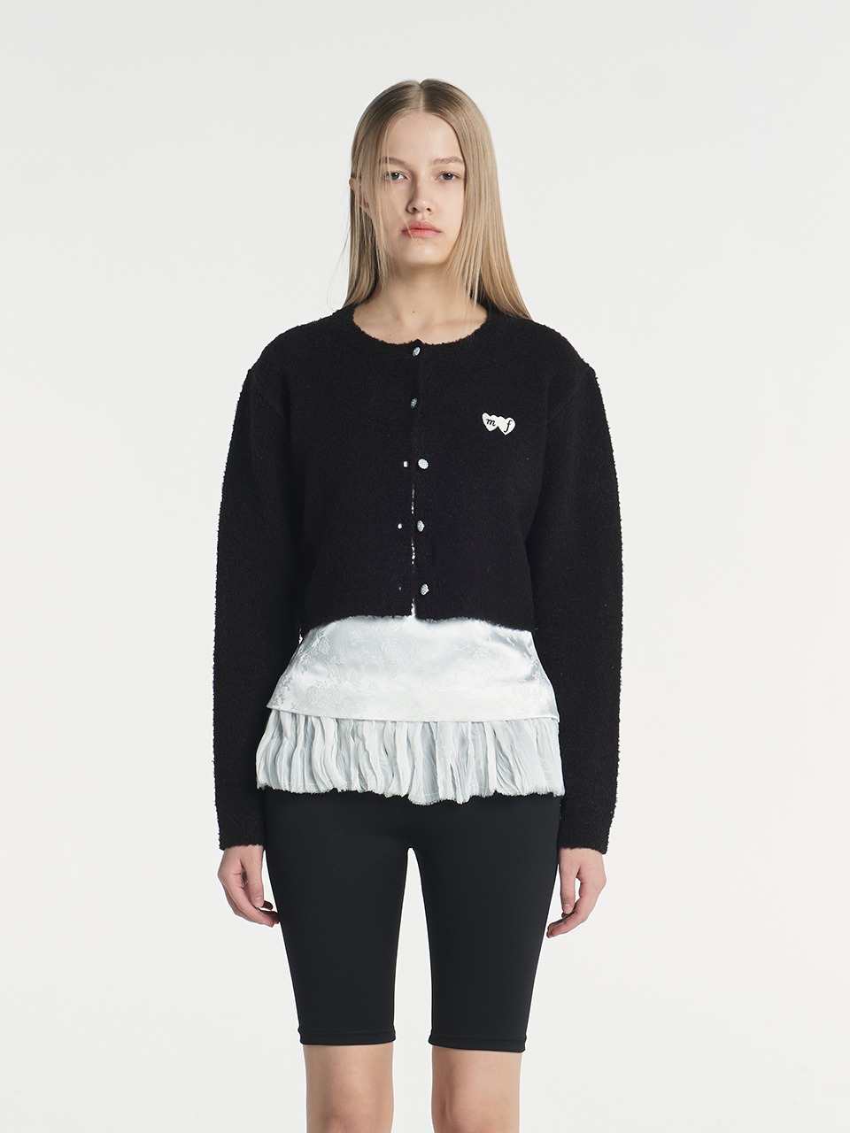 Margarin Fingers - Mf Boucle Cardigan (Black) product image 1 | TRAB K-Fashion Australia