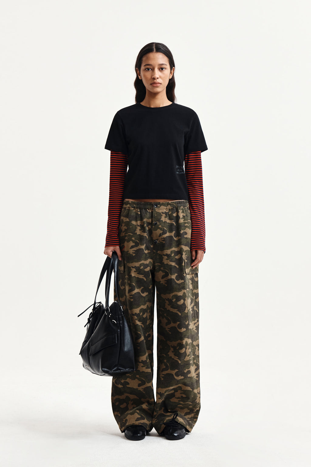 Matin Kim - Drawstring Hem Cargo Pants (Khaki) product image 16 | TRAB K-Fashion Australia