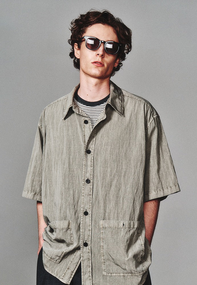 Art if acts - Garment Dyed Two Pocket Half Shirt (Cliff) product image 1 | TRAB K-Fashion Australia