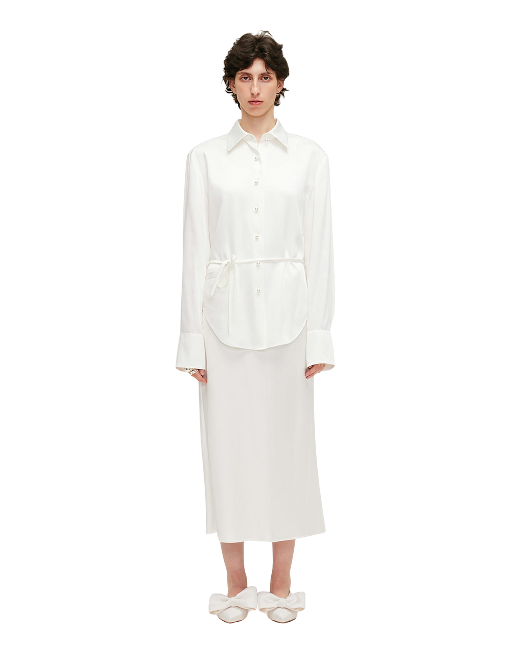 Kimhe Kim - Silk Shirt (White) product image 1 | TRAB K-Fashion Australia