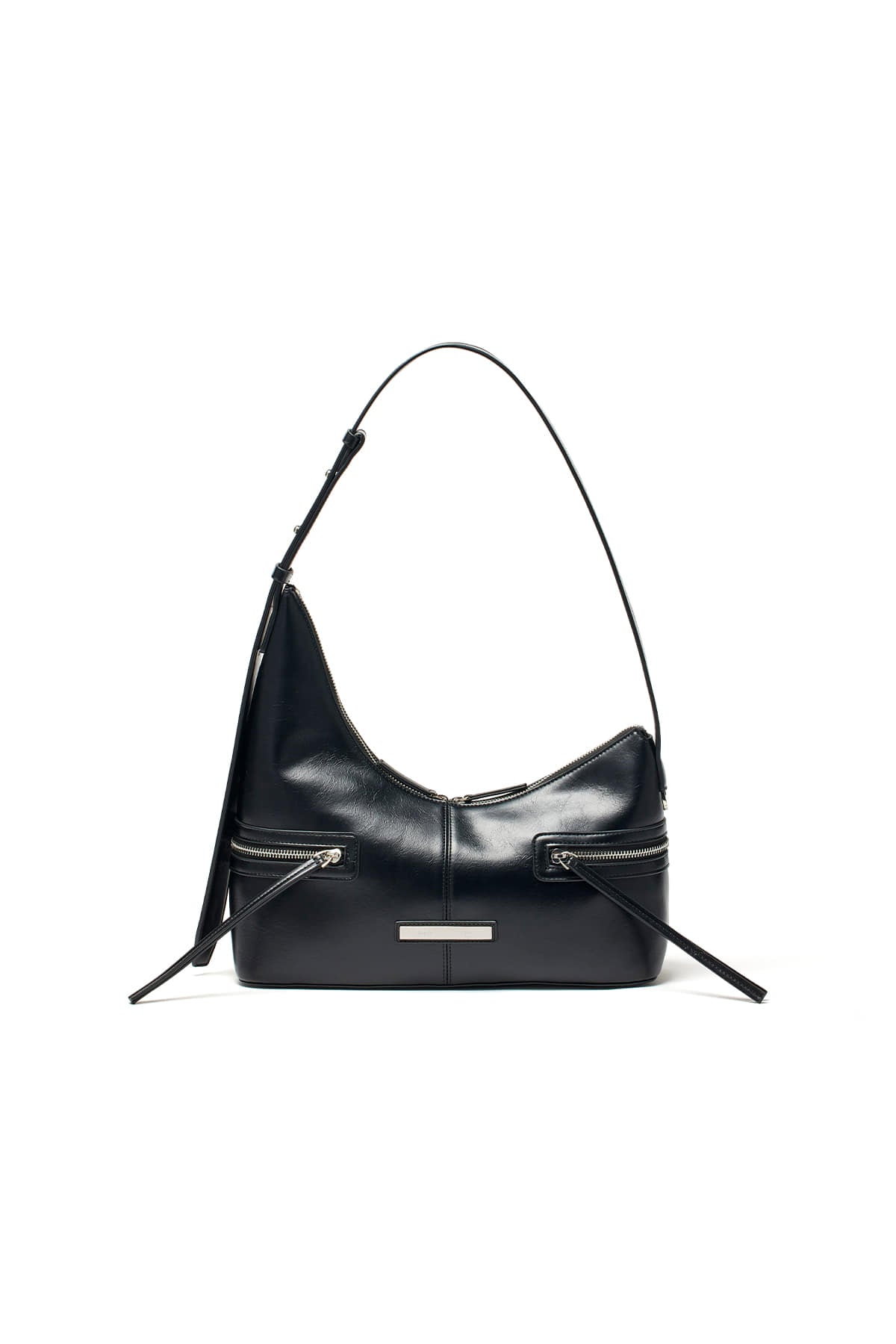 Matin Kim - Asymmetrical Zipper Bag (Black) product image 1 | TRAB K-Fashion Australia