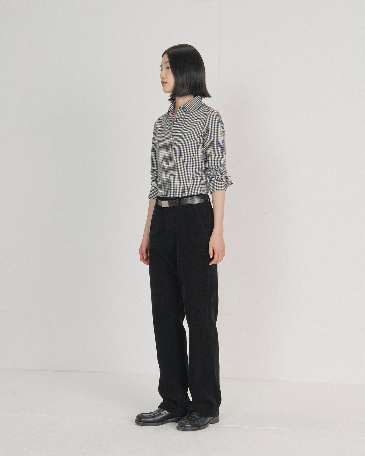 Brownyard - Slim Check Shirt (Black Check) product image 2 | TRAB K-Fashion Australia
