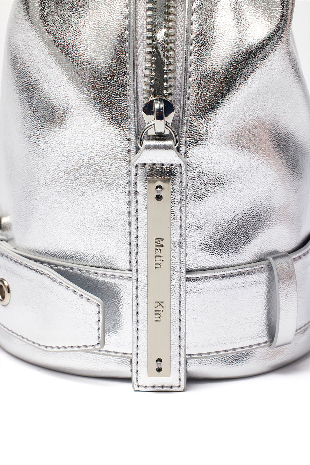 Matin Kim - Belted Mini Bucket Bag (Silver) product image 4 | TRAB K-Fashion Australia