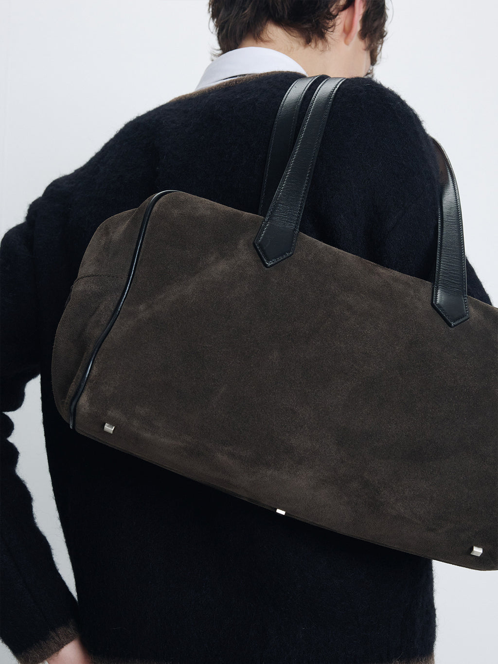 Tonywack - Brushed Classic Tipped Cardigan (Brown/Black) product image 6 | TRAB K-Fashion Australia