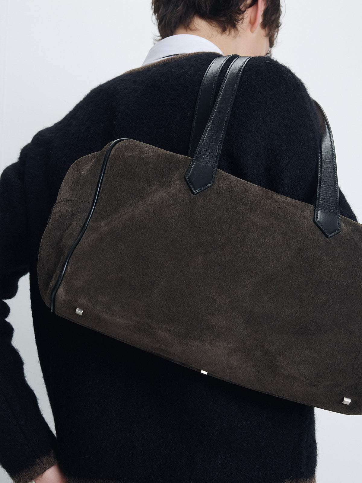 Tonywack - Brushed Classic Tipped Cardigan (Brown/Black) product image 6 | TRAB K-Fashion Australia