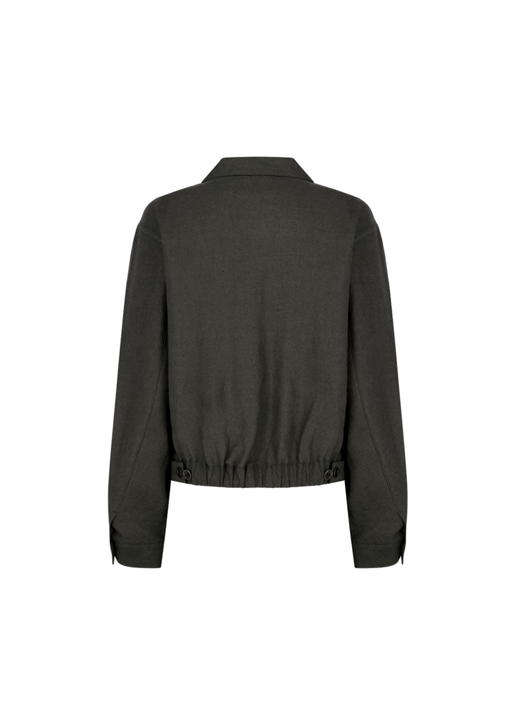 Amomento - Linen Crop Jacket (Khaki Grey) product image 7 | TRAB K-Fashion Australia