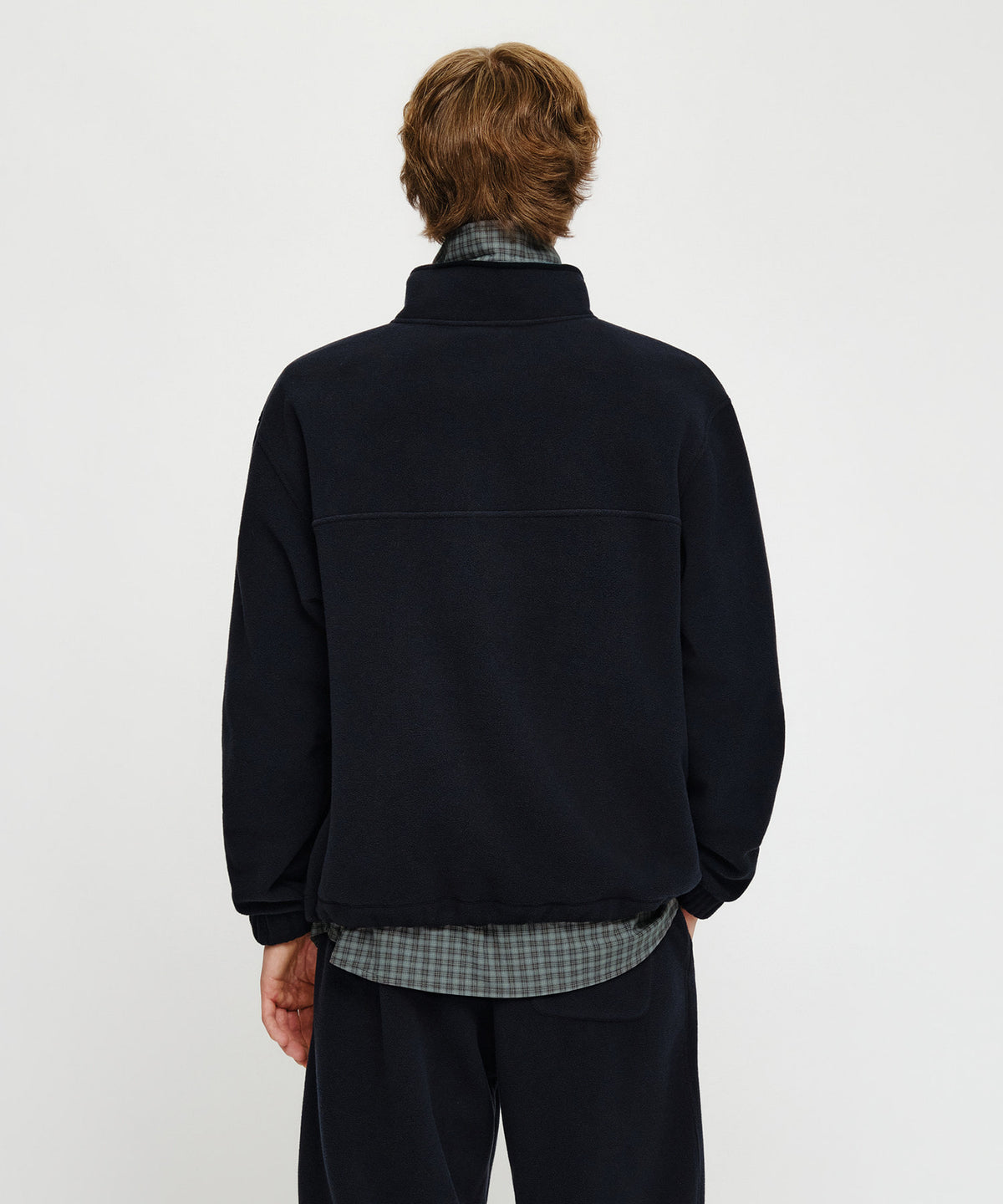 Marithe & Francois Girbaud - Small Classic Logo Fleece Anorak (Dark Navy) product image 3 | TRAB K-Fashion Australia