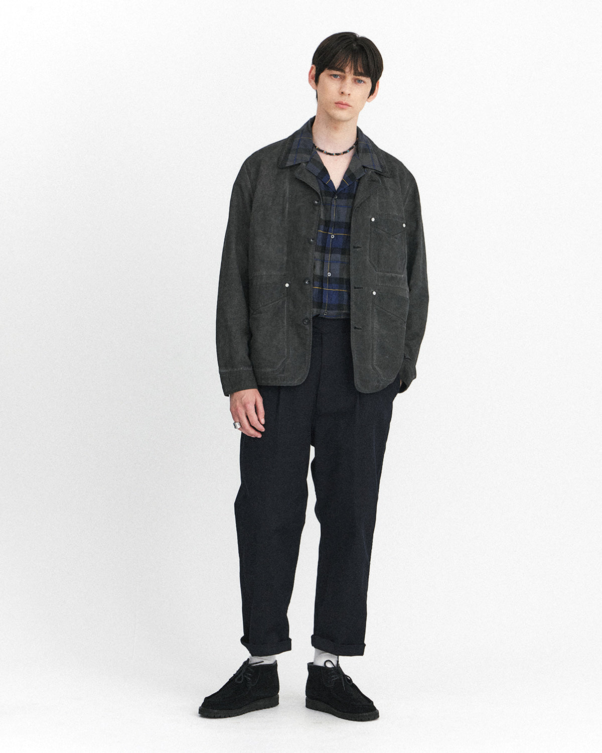 Eastlogue - Wanderer Chore Jacket (Black Dyeing Linen) product image 1 | TRAB K-Fashion Australia