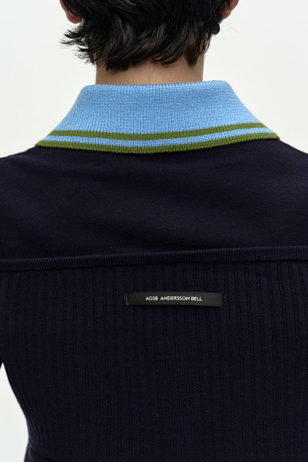 Andersson Bell - Layered Off-Shoulder Collar Top (Navy/Blue) product image 6 | TRAB K-Fashion Australia