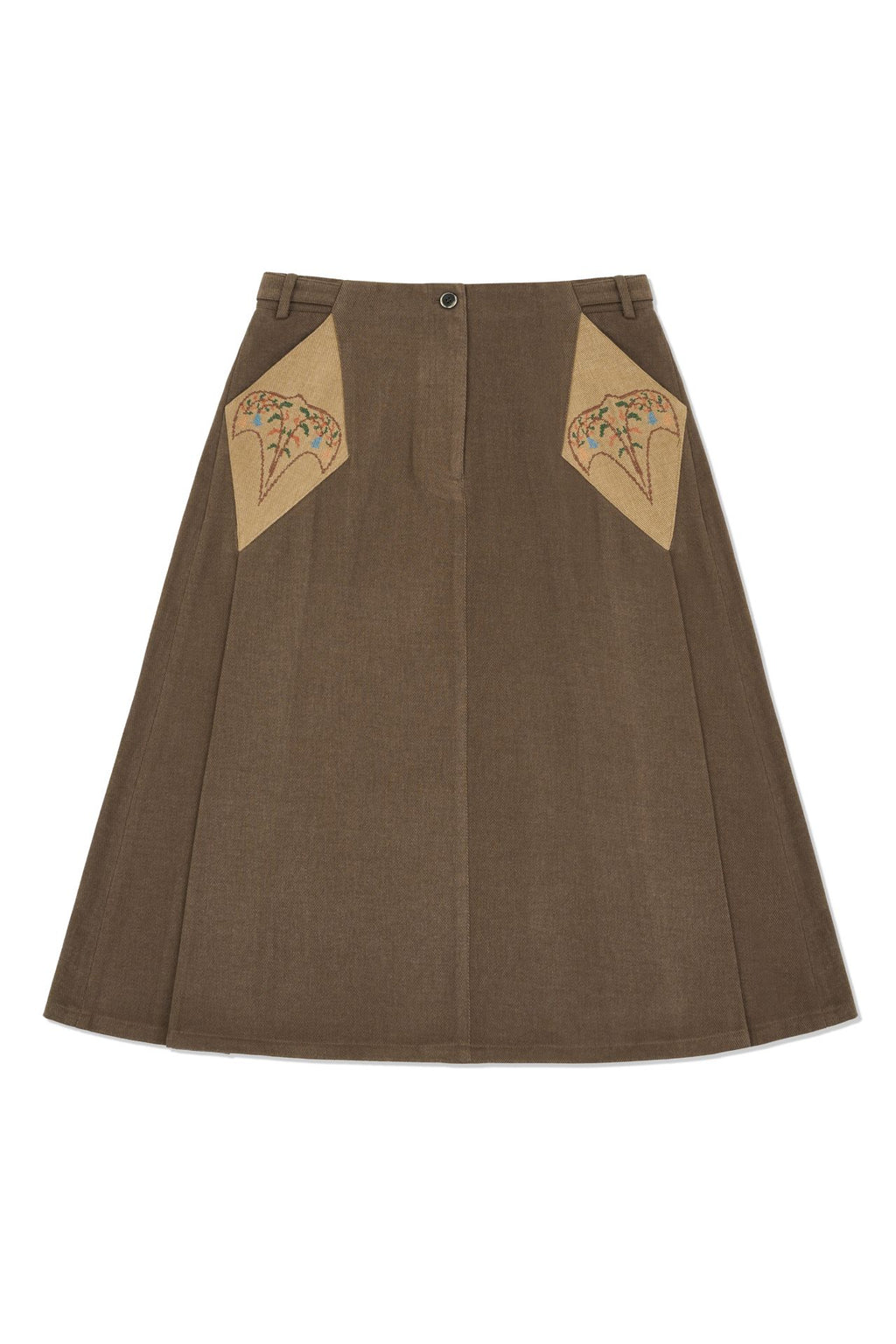 Ioedle - Kite Flying Pleated Skirt (Brown) product image 2 | TRAB K-Fashion Australia