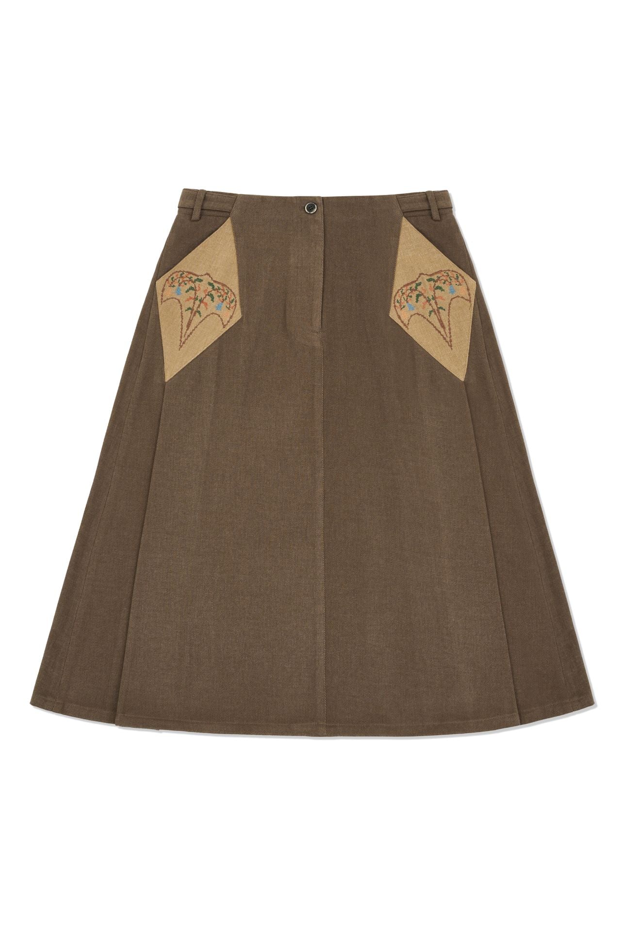 Ioedle - Kite Flying Pleated Skirt (Brown) product image 2 | TRAB K-Fashion Australia