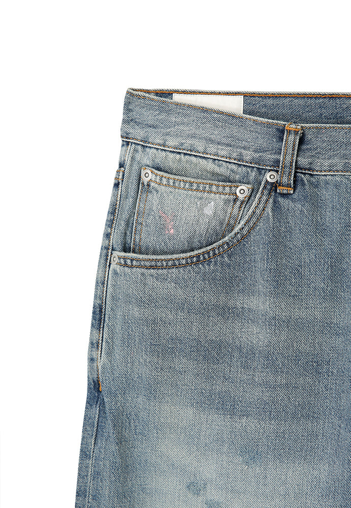 Art if acts - Painted Regular 5P Denim Pants (Used Light Blue) product image 11 | TRAB K-Fashion Australia