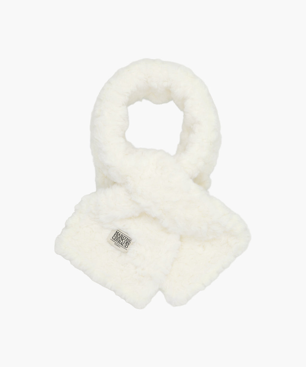 Marithe & Francois Girbaud - Classic Logo Fur Muffler (Ivory) product image 6 | TRAB K-Fashion Australia