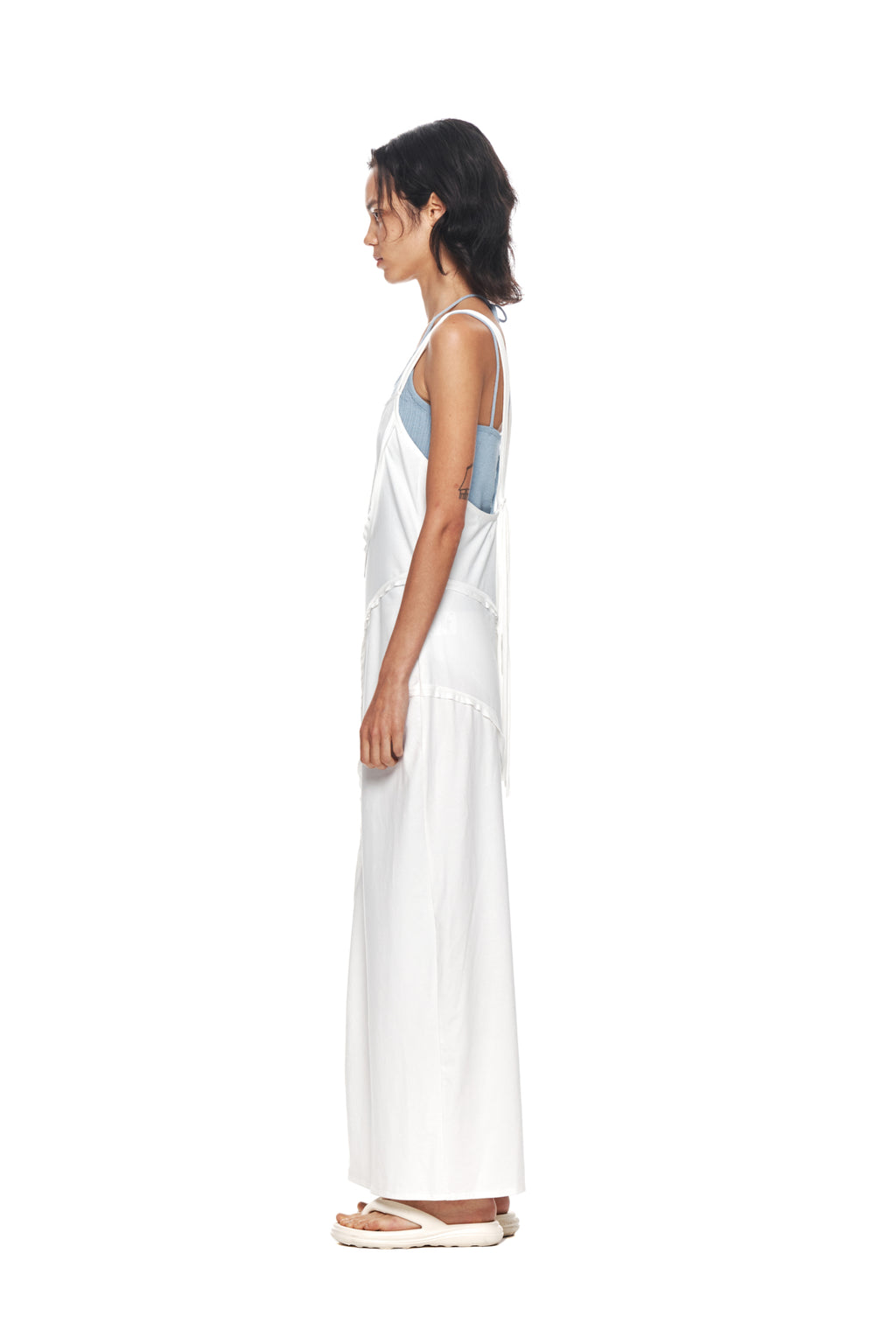 Matin Kim - Cut Out Layered Maxi Dress (White) product image 6 | TRAB K-Fashion Australia