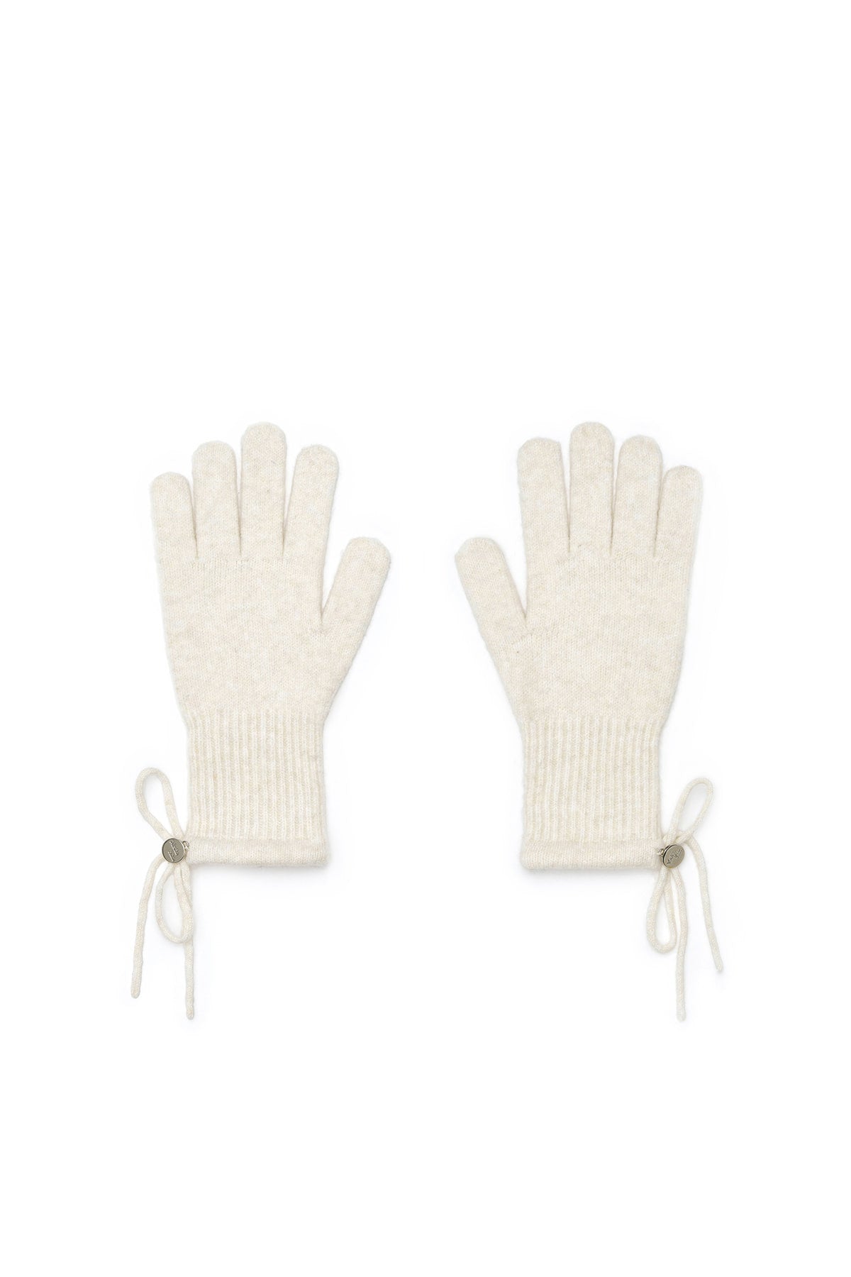 Matin Kim - Ribbon Finger Hole Gloves (Ivory) product image 1 | TRAB K-Fashion Australia