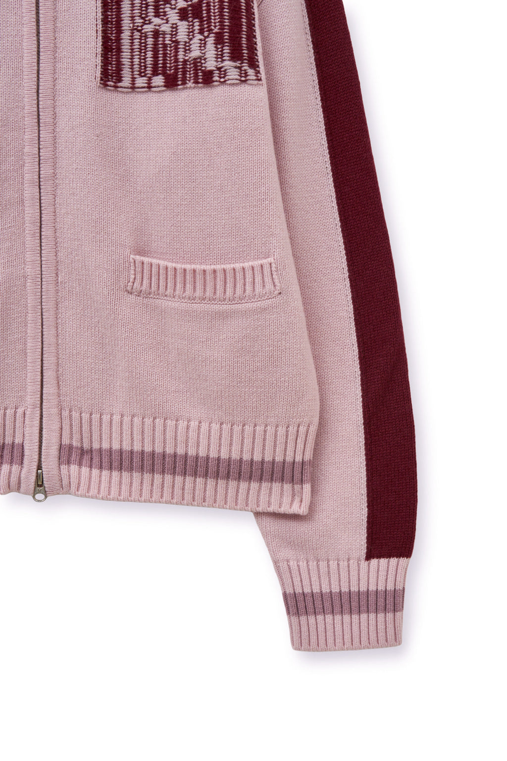 Matin Kim - Matin Kim Initial Knit Zip Up (Pink) product image 4 | TRAB K-Fashion Australia