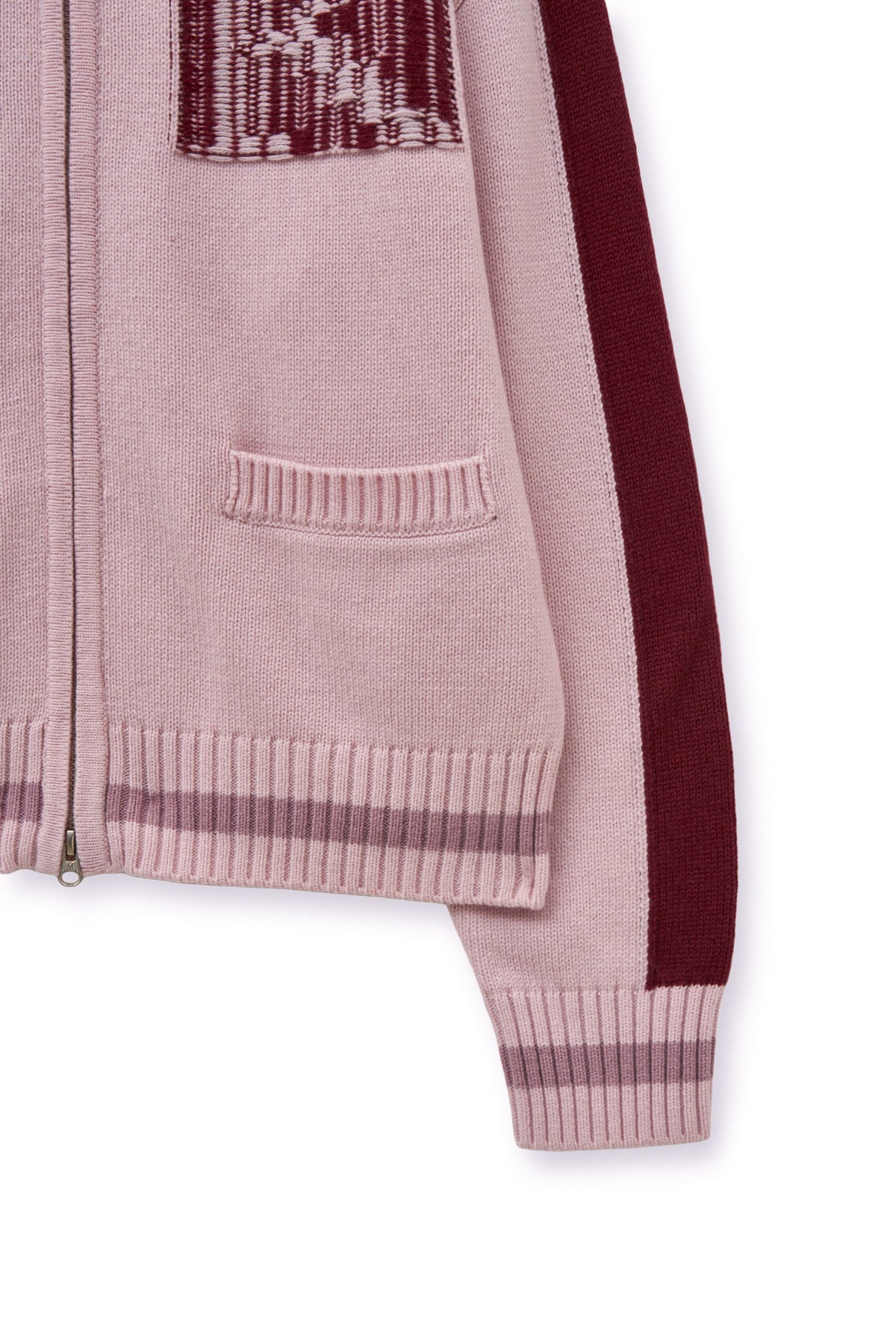 Matin Kim - Matin Kim Initial Knit Zip Up (Pink) product image 4 | TRAB K-Fashion Australia