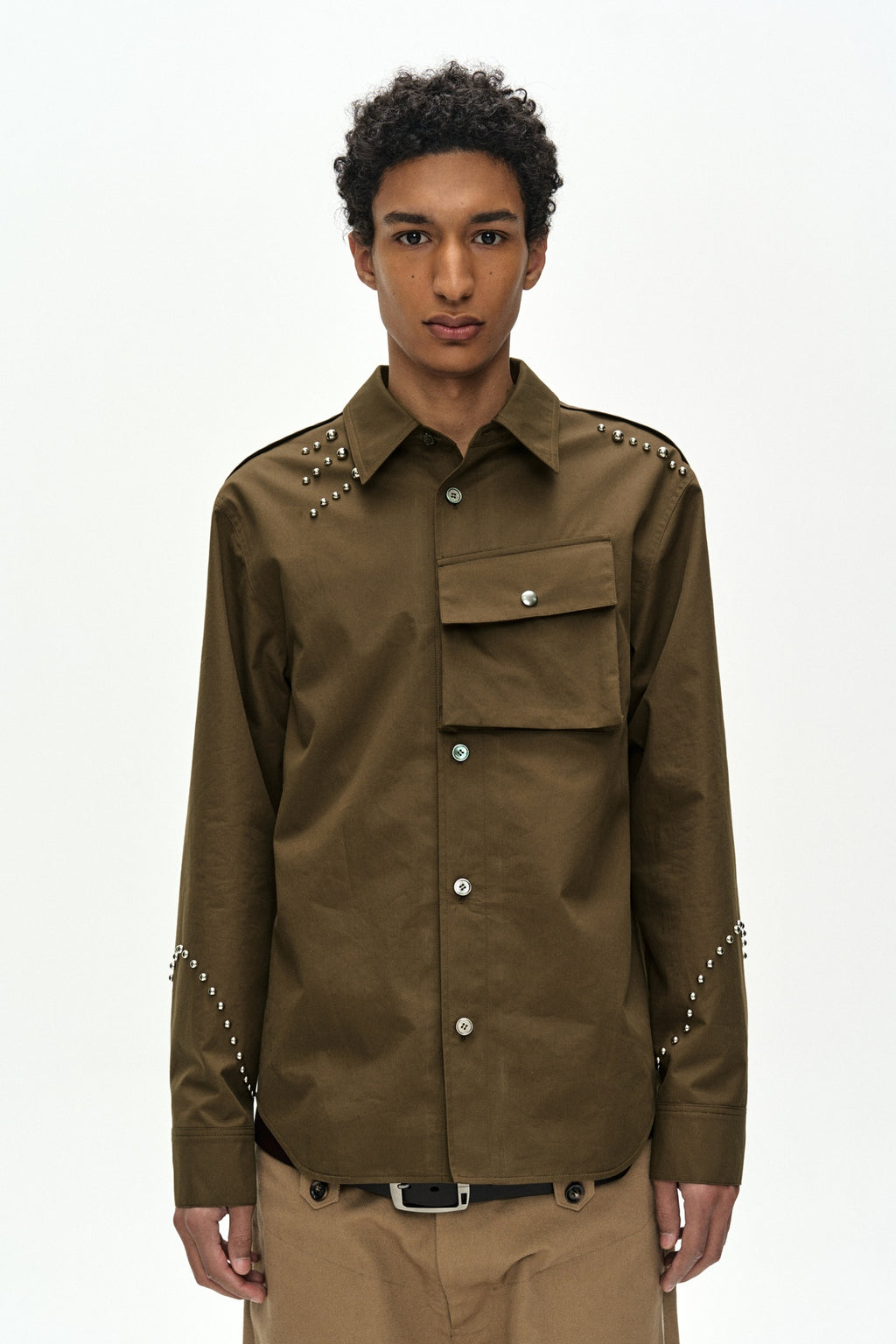 Andersson Bell - Roghen Studded Shirt (brown) (Brown) product image 5 | TRAB K-Fashion Australia