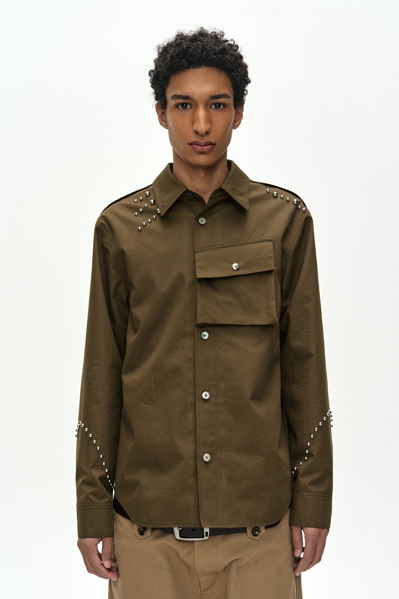 Andersson Bell - Roghen Studded Shirt (brown) (Brown) product image 5 | TRAB K-Fashion Australia