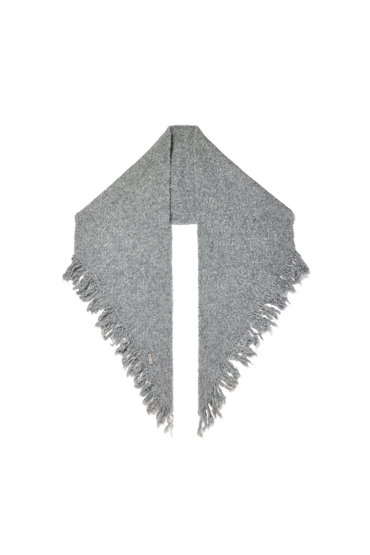 Matin Kim - Fringe Diagonal Muffler (Grey) product image 3 | TRAB K-Fashion Australia