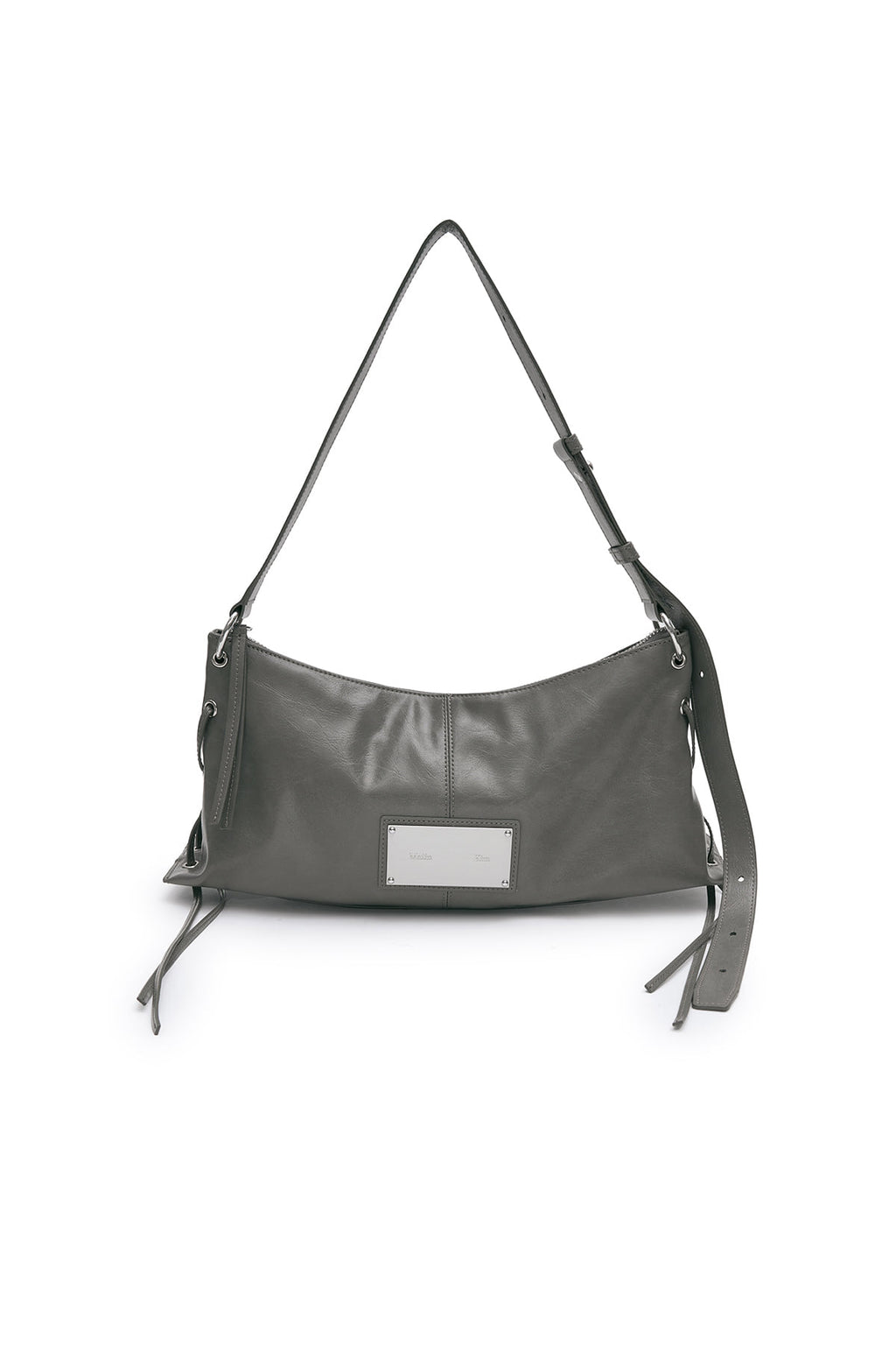 Matin Kim - Eyelet Shirring Shoulder Bag (Grey) product image 1 | TRAB K-Fashion Australia