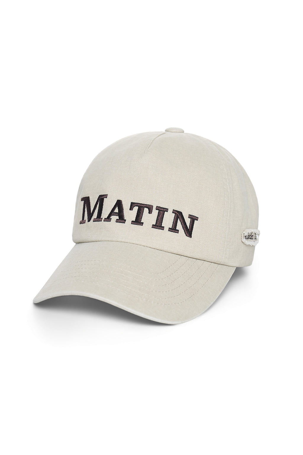 Matin Kim - Matin Flat Crown Ball Cap (Beige) product image 5 | TRAB K-Fashion Australia