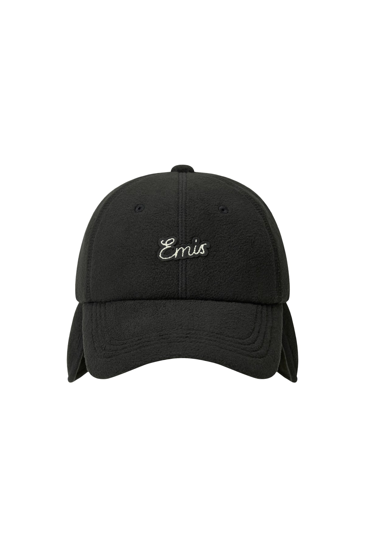 Emis - [10/27 pre-order delivery] Small Line Patch Fleece Ball Cap (Black) product image 1 | TRAB K-Fashion Australia