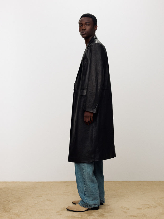 Tonywack - Vegetable Tanned Lamb Leather Single Coat (Black) product image 4 | TRAB K-Fashion Australia