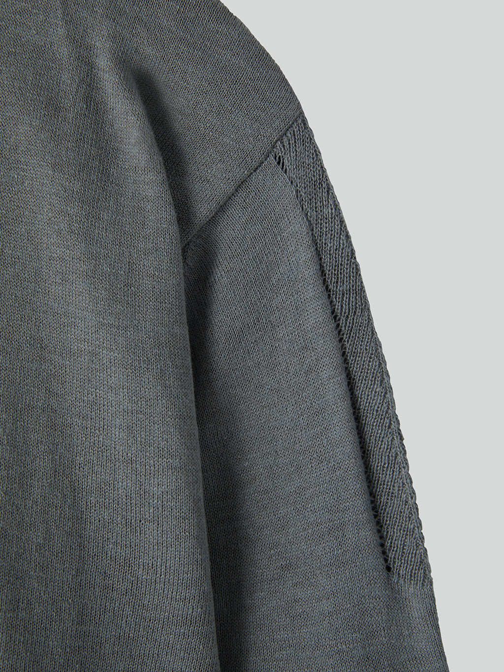 Recto - Silk-Linen Blend Layered Knit Top (Cool Grey) product image 8 | TRAB K-Fashion Australia