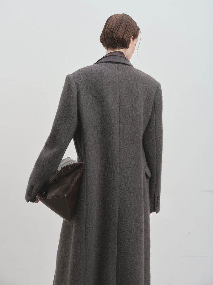 Tonywack - Soft Wool Alpaca Double-Breasted Coat (Olive Charcoal) product image 6 | TRAB K-Fashion Australia