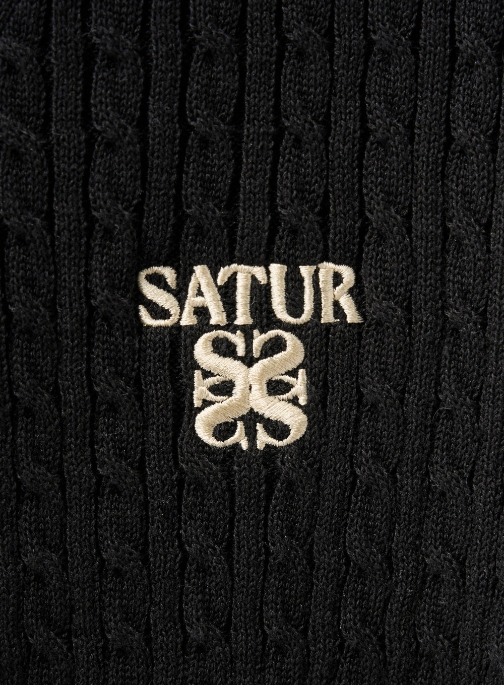 Satur - (W) Cable Knit Half Cardigan (Black) product image 4 | TRAB K-Fashion Australia