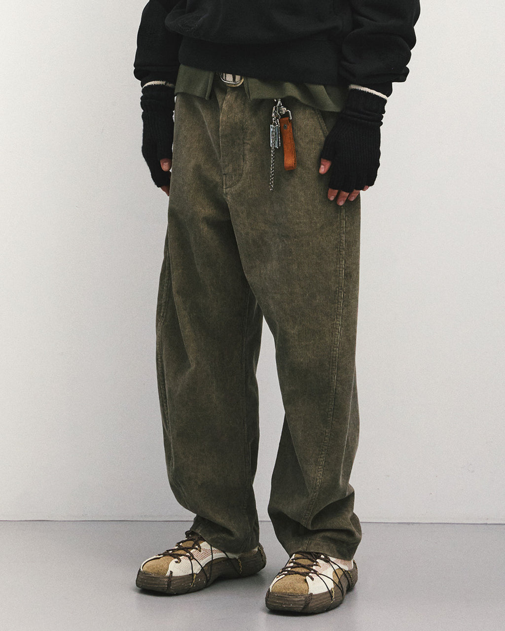 Eastlogue - Cinch Back Curved Pants (Sand Corduroy) product image 3 | TRAB K-Fashion Australia
