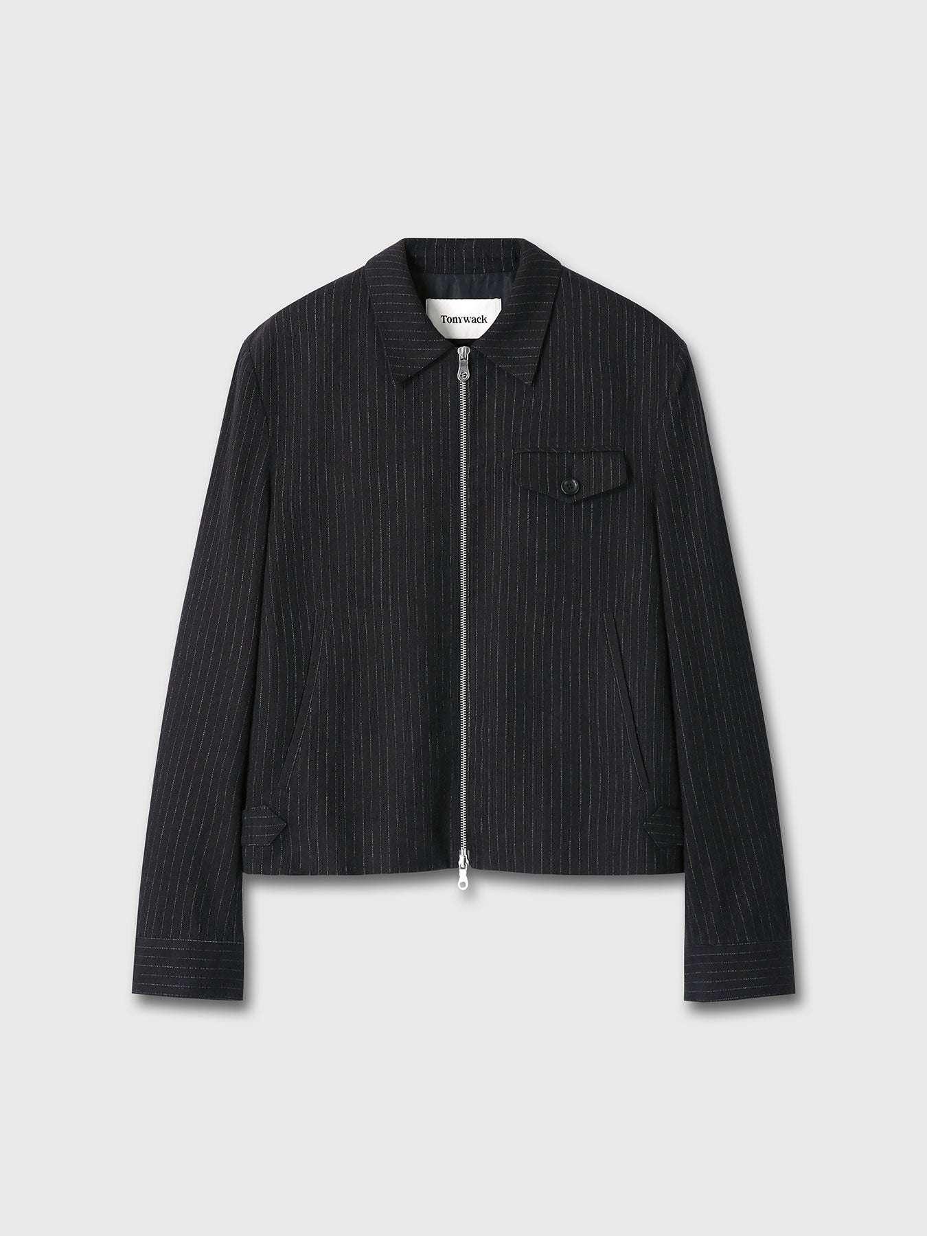 Tonywack - Washed Striped Wool Cotton Blouson (Washed  Black) product image 9 | TRAB K-Fashion Australia