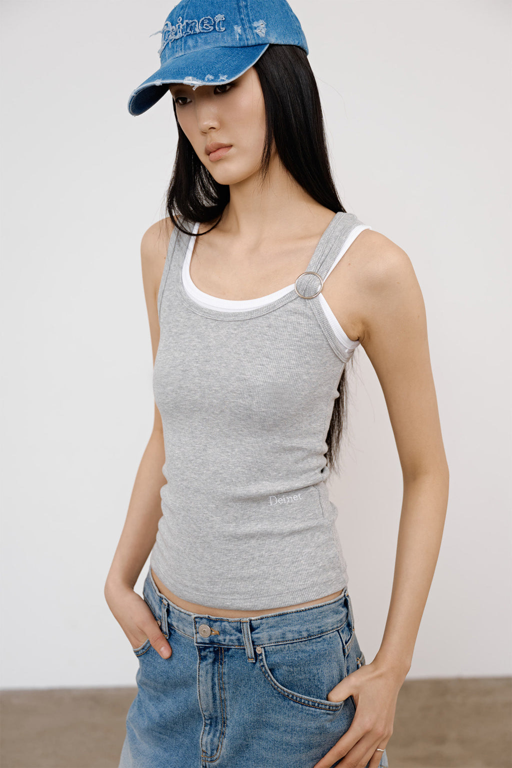 Deinet - Layered Ring Sleeveless (Melange Grey) product image 8 | TRAB K-Fashion Australia