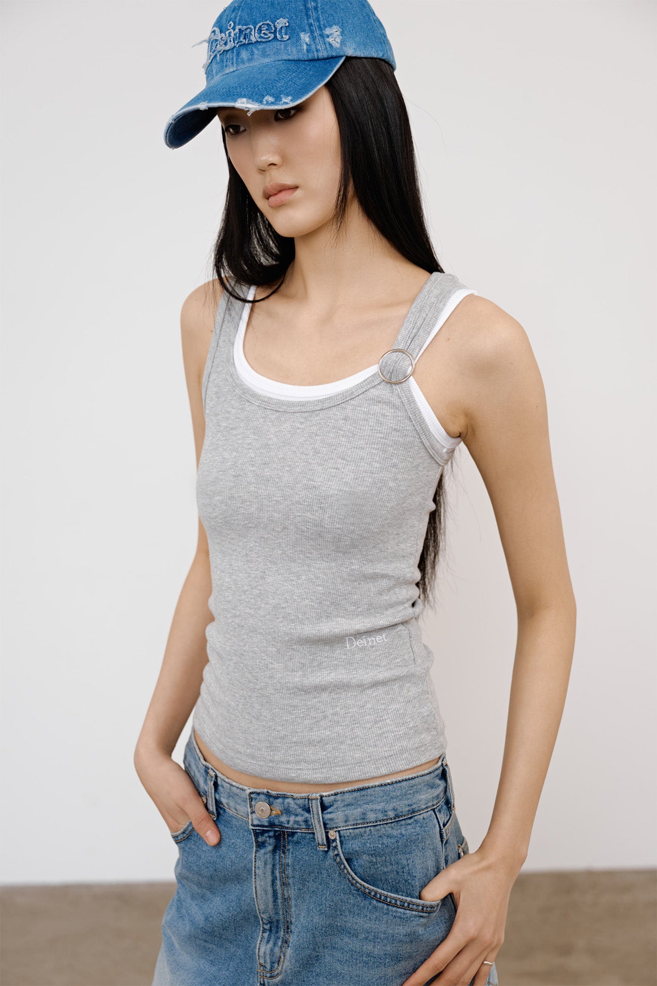 Deinet - Layered Ring Sleeveless (Melange Grey) product image 8 | TRAB K-Fashion Australia