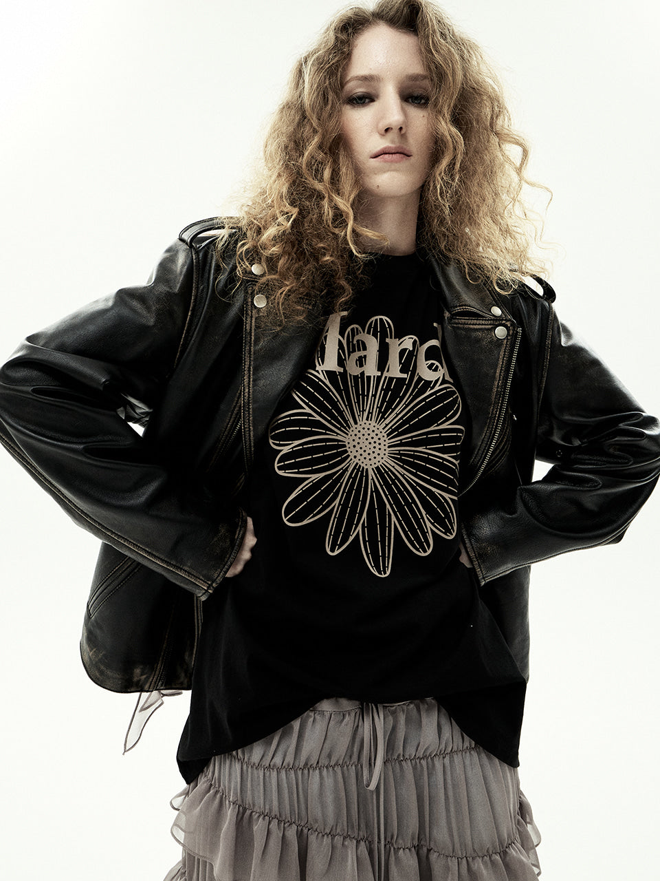 Mardi Mercredi - Leather Vintage Jacket (Black) product image 1 | TRAB K-Fashion Australia