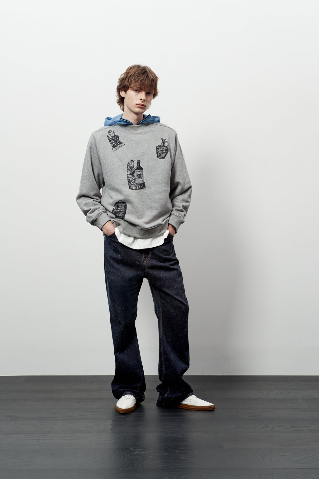 Stu - Printing Sweatshirt Melange (Grey) product image 8 | TRAB K-Fashion Australia
