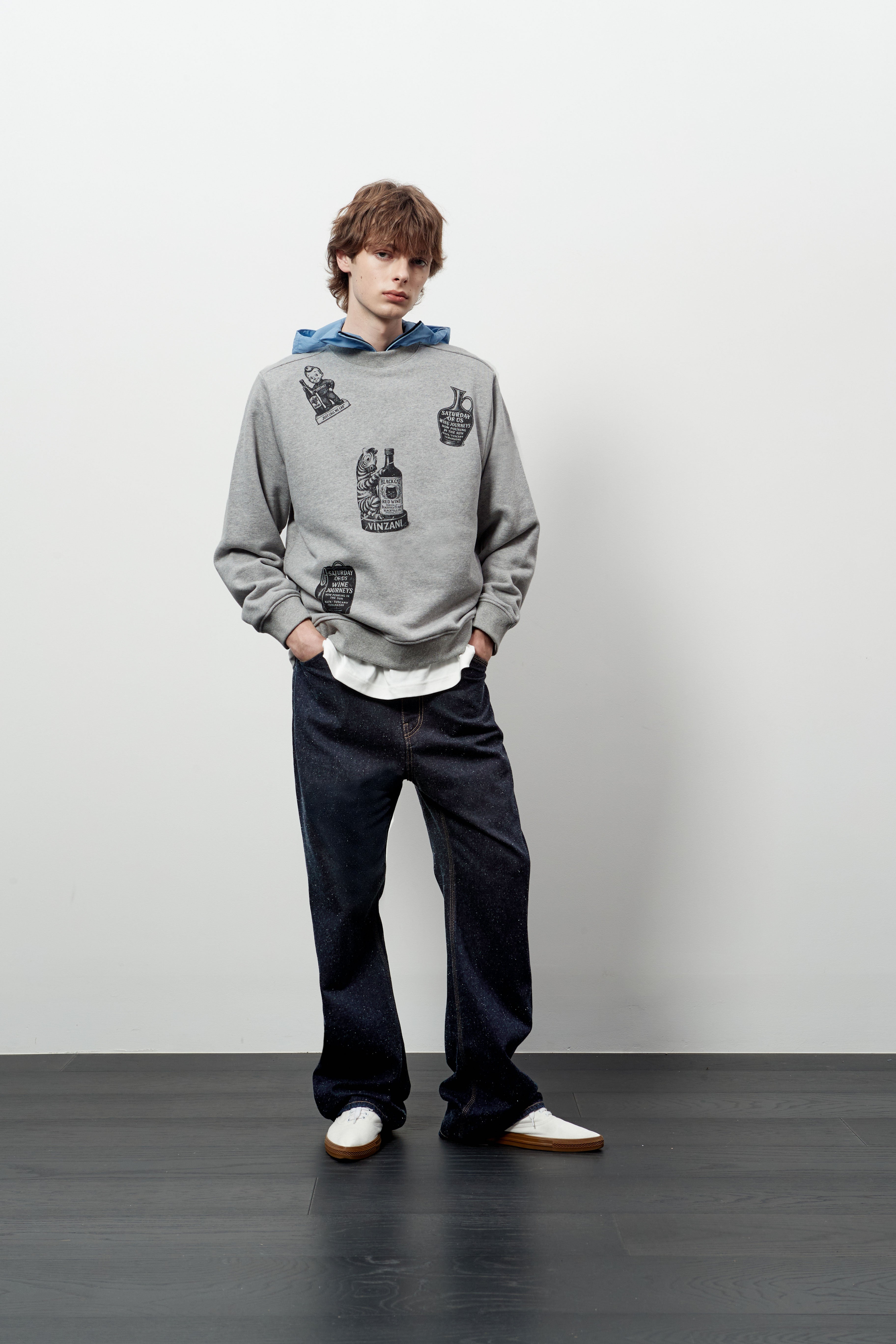 Stu - Printing Sweatshirt Melange (Grey) product image 8 | TRAB K-Fashion Australia