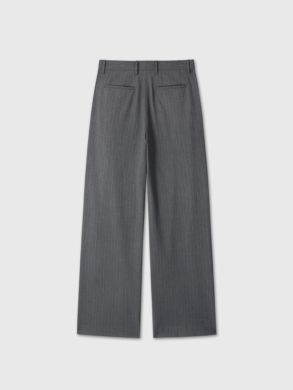 Tonywack - Cross Tuck Wide Trousers (Grey Pinstripe) product image 8 | TRAB K-Fashion Australia