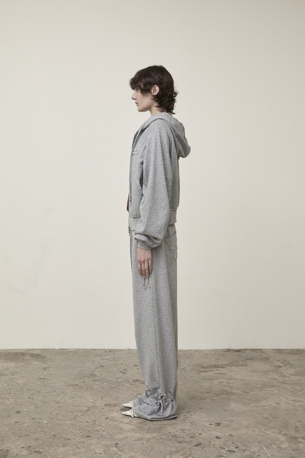 Matin Kim - String Detail Sweatpants (Grey) product image 7 | TRAB K-Fashion Australia