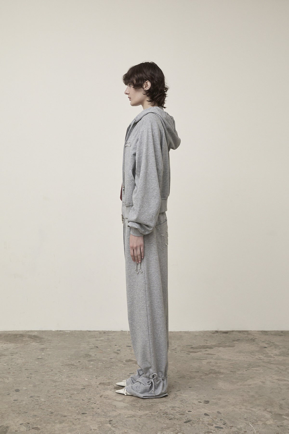 Matin Kim - String Detail Sweatpants (Grey) product image 7 | TRAB K-Fashion Australia