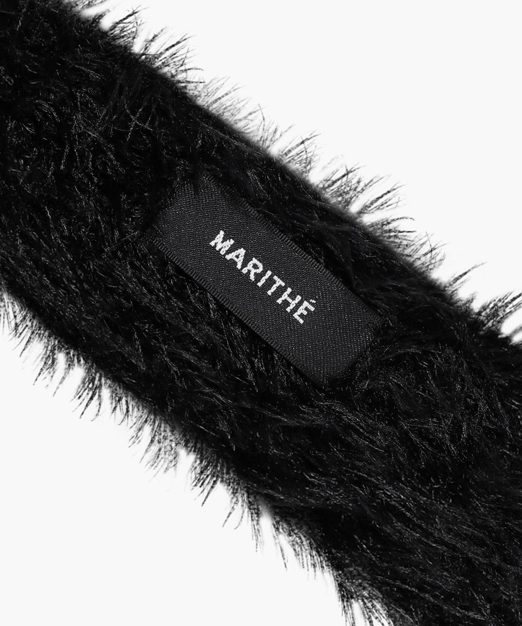 Marithe & Francois Girbaud - Regular Logo Slim Muffler (Black) product image 3 | TRAB K-Fashion Australia