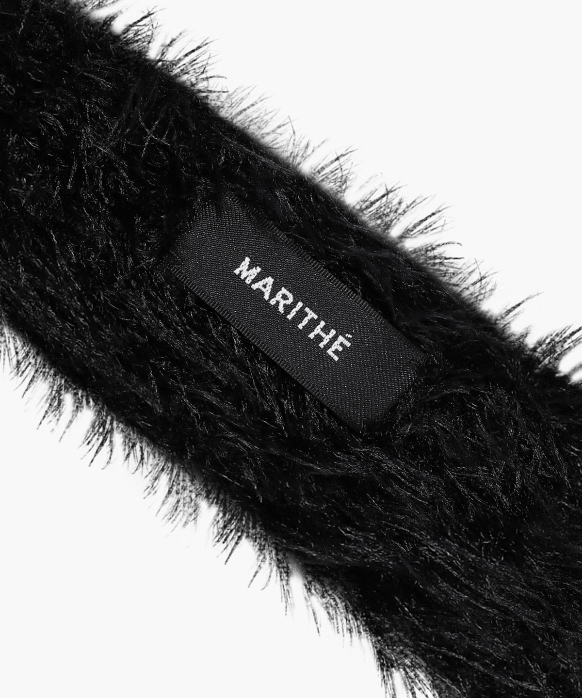 Marithe & Francois Girbaud - Regular Logo Slim Muffler (Black) product image 3 | TRAB K-Fashion Australia