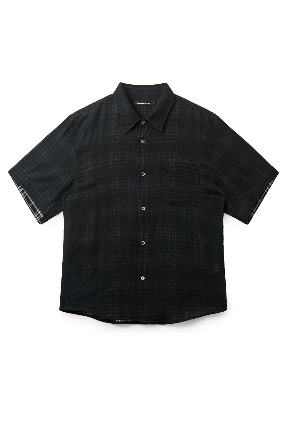 Hatchingroom - Shadow Check Shirt Tartan Check (Black) product image 1 | TRAB K-Fashion Australia
