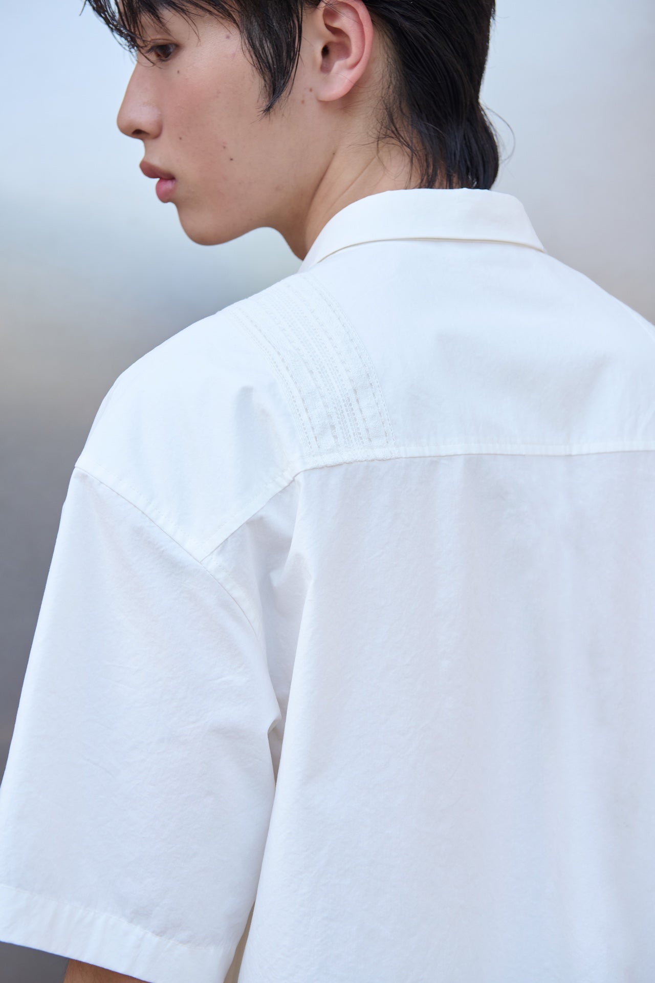 STU - Lace Panel Shirt (White) product image 16 | TRAB K-Fashion Australia