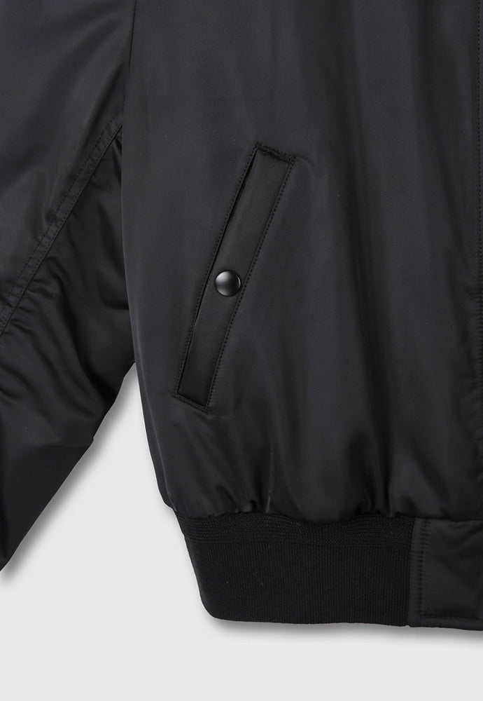 Tonywack - Recycled-Polyester Cropped Padded Bomber (Black) product image 15 | TRAB K-Fashion Australia