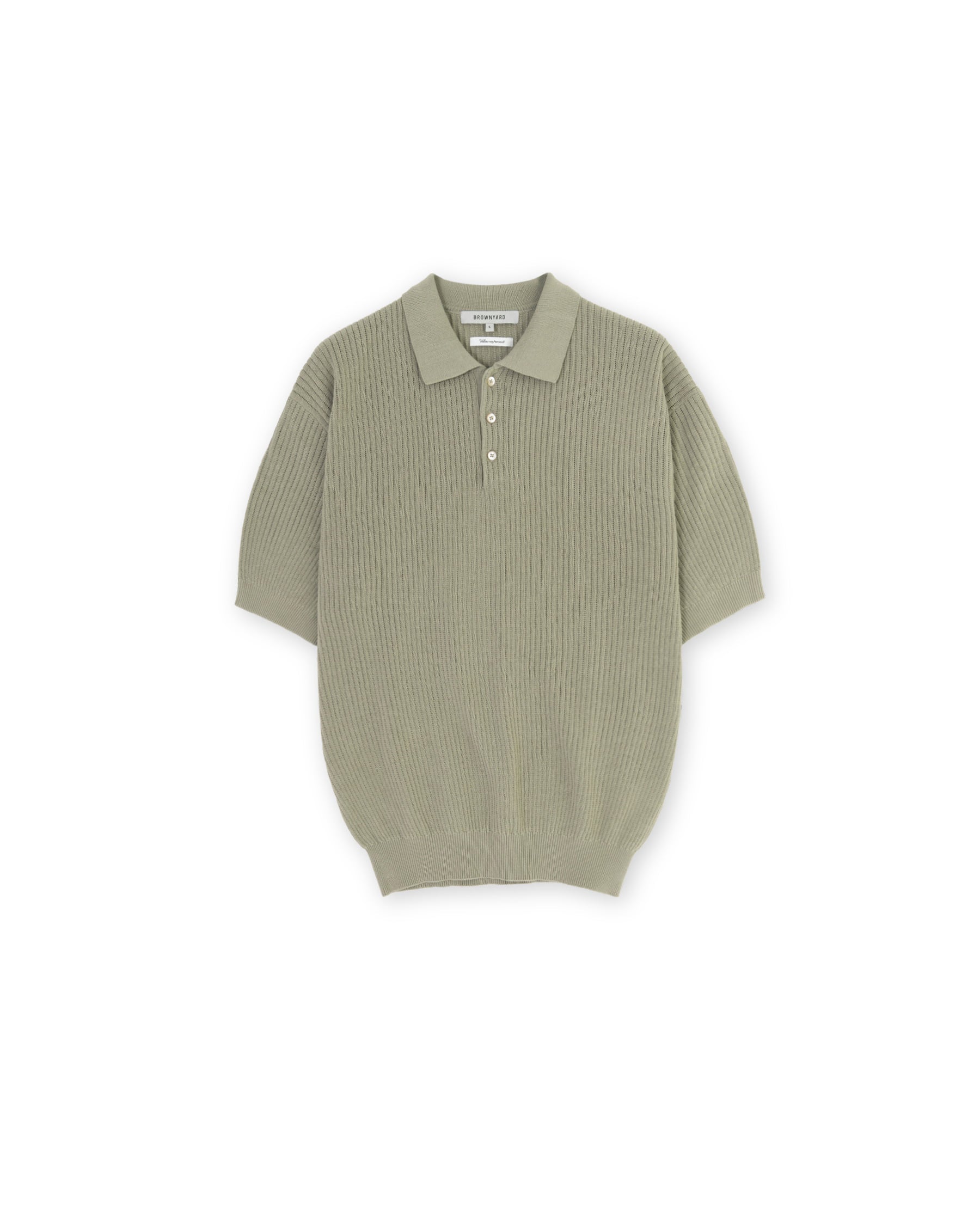 Brownyard - Knit Polo Shirt (Vintage Khaki) product image 3 | TRAB K-Fashion Australia