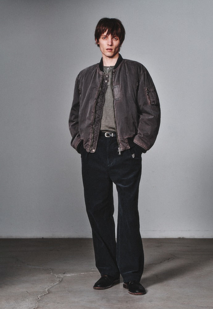 Art if acts - Garment-Dyed MA-1 (Faded Charcoal) product image 1 | TRAB K-Fashion Australia